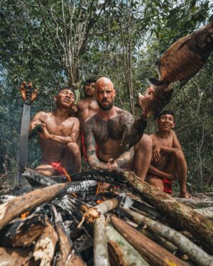 Mike Corey Instagram - LESSONS FROM 72H with the Yanomami Tribe of Venezuela.
One of the most isolated tribes in the Amazon Rainforest.

Hunting, fishing, and blowing Yopo. 

These are the moments I’m searching for. Authentic connection with people living lives so different than mine. The wisdom from just a few days lasts forever. Some big take always:

1. We must battle daily with our inner worlds. Most sicknesses are spiritual. The greatest wars are inside ourselves.

2. Barefoot allows a connection to earth. None of the Yanomami have ever worn shoes. Allow your body adapt and it will. We coddle our bodies too much, and we are weak because of it.

3. We become everything when we die. We melt into the earth, physically and spiritually. We are connected to everything. We came from it, and we will return to it. Every leaf has the soul of a person imbued inside. Treat it with respect.

4. Jaguars and Vipers are f*cking scary. There is no shame in fear, it must be embraced. Otherwise fear will kill your mind.

5. Loin-clothes are in. A bright red thong is the perfect wardrobe for the Amazon. I’m not wrong. You’re wrong. 

Photos by @rodrigoungaro 

Big love to @vidafuria If you want to visit Venezuela, message them on Instagram. This country is WILD. 🇻🇪