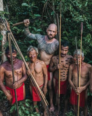 Mike Corey Instagram - LESSONS FROM 72H with the Yanomami Tribe of Venezuela.
One of the most isolated tribes in the Amazon Rainforest.

Hunting, fishing, and blowing Yopo. 

These are the moments I’m searching for. Authentic connection with people living lives so different than mine. The wisdom from just a few days lasts forever. Some big take always:

1. We must battle daily with our inner worlds. Most sicknesses are spiritual. The greatest wars are inside ourselves.

2. Barefoot allows a connection to earth. None of the Yanomami have ever worn shoes. Allow your body adapt and it will. We coddle our bodies too much, and we are weak because of it.

3. We become everything when we die. We melt into the earth, physically and spiritually. We are connected to everything. We came from it, and we will return to it. Every leaf has the soul of a person imbued inside. Treat it with respect.

4. Jaguars and Vipers are f*cking scary. There is no shame in fear, it must be embraced. Otherwise fear will kill your mind.

5. Loin-clothes are in. A bright red thong is the perfect wardrobe for the Amazon. I’m not wrong. You’re wrong. 

Photos by @rodrigoungaro 

Big love to @vidafuria If you want to visit Venezuela, message them on Instagram. This country is WILD. 🇻🇪