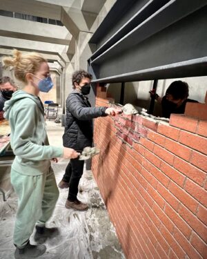 Mike Flanagan Instagram - Michael Fimognari and Willa Fitzgerald practice the bricks with Michael Trucco on set of THE FALL OF THE HOUSE OF USHER

#thefallofthehouseofusher