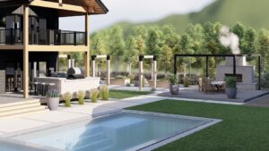 Mike Pyle Instagram - 3D renderings allow for our clients to really get a feel for what their space will look like. Adding details such as furniture and textiles helps bring it all together! If you’re interested in learning more about our process, go to my website and book a free consultation 🙌🏻 #MPD #MikePyleDesign #Aesthetic #Design #OutdoorLiving #LandscapeDesign #Landscaping