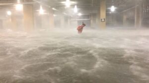 Mike Theiss Instagram - (Video) Storm Chaser @reedtimmer fighting off Hurricane Force winds and storm surge inside the eyewall of Hurricane Nate in Biloxi, Mississippi. Video by Mike Theiss @ExtremeNature