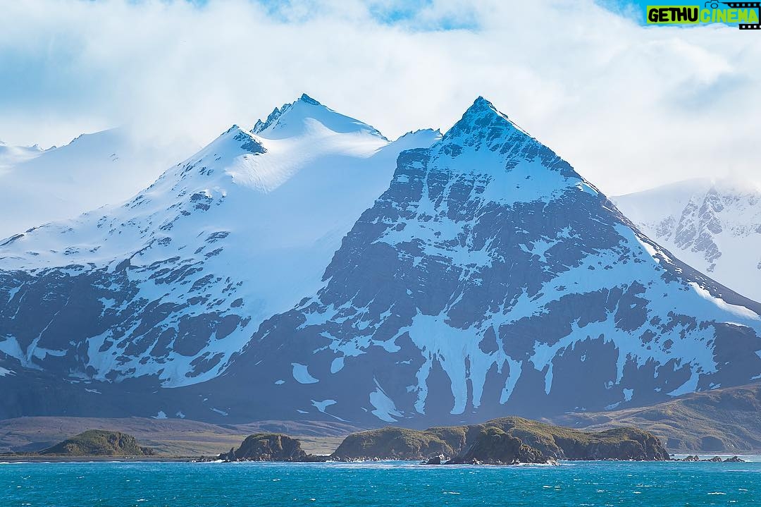 Mike Theiss - 4.9K Likes - (On assignment with @LindbladExp) Incredible landscapes with snow capped mountains as we arrived to the main island of South Georgia and the South Sandwich Islands aboard the National Geographic Explorer. Photo by Mike Theiss @ExtremeNature