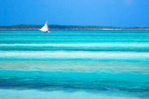 Mike Theiss Instagram - (On assignment @SandalsResorts) 💙 Daydreaming and sailing with "Fifty shades of Blue" in Exuma, Bahamas with @IslandRoutes #LiveFunner Photo by Mike Theiss @ExtremeNature