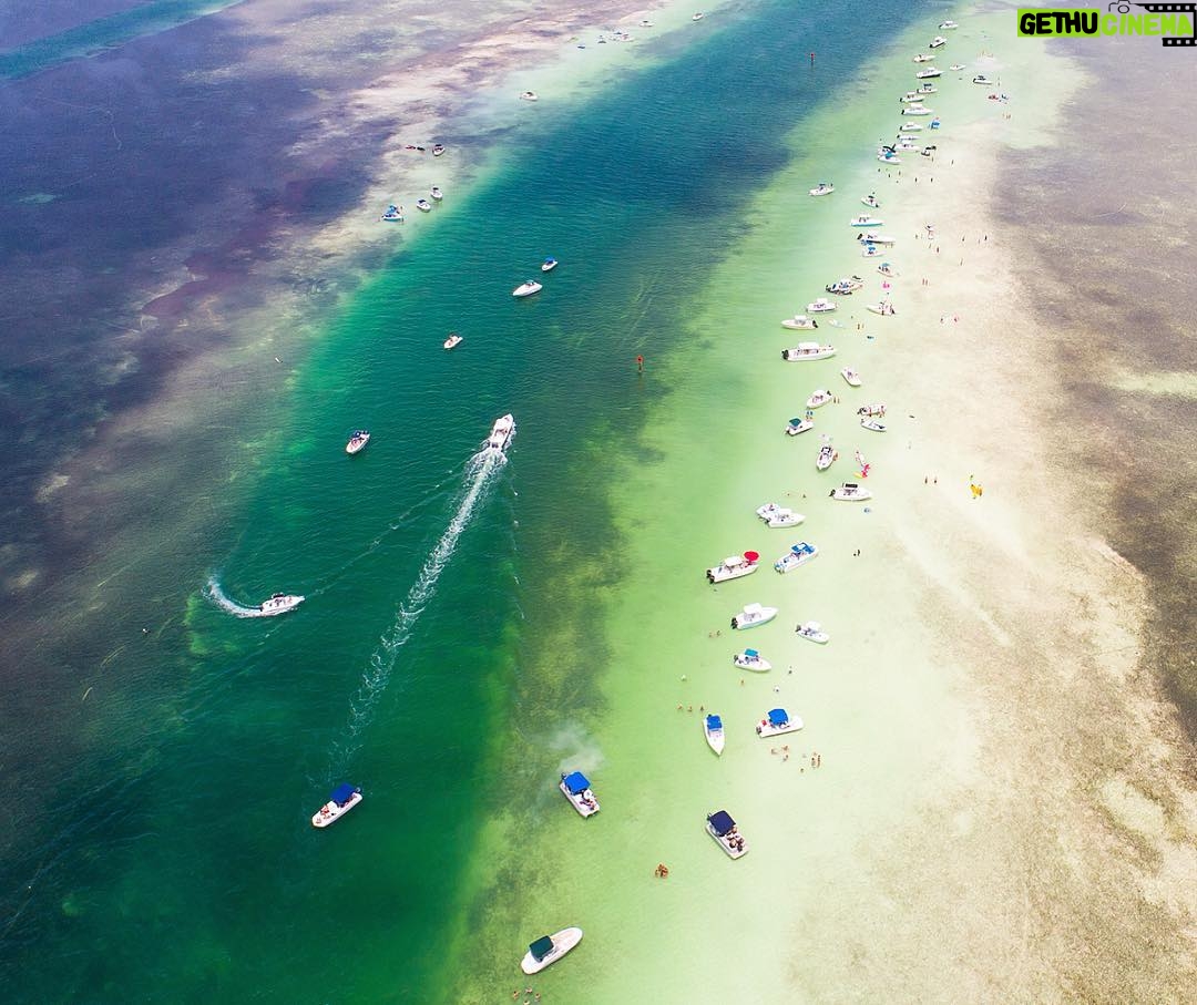 Mike Theiss - 7.8K Likes - Happy Sandbar Sunday everyone !! Boats anchored along the iconic Whale Harbor Sandbar in Islamorada, Florida. TAG a friend you want to party on this sandbar with. Photo by Mike Theiss @ExtremeNature