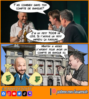 Mike Ward Instagram - Les finances de Martin.

N’oubliez pas d’écouter l'épisode 438 de @sousecoute avec @thibaudagoston et @martinmatteofficiel .

C'est disponible sur YouTube et sur la plateforme audio de votre choix.