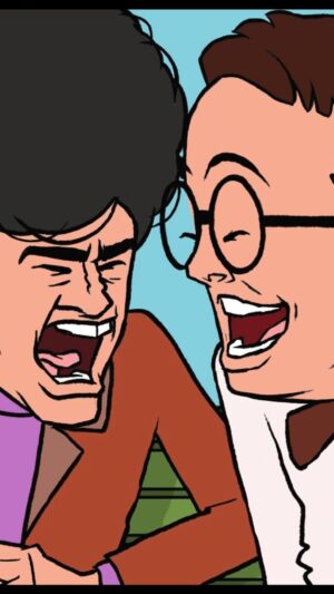 Mike Ward Instagram - On a la série, on cherche une plateforme. Partage si tu aimes l’idée du « Cartoon » de Simon et Henri! #mikeward #patrickgroulx #simonethenri #dessinanimé #cartoon  #humour #humoriste #standupcomedy #standup #québec @groupefairplayproduction