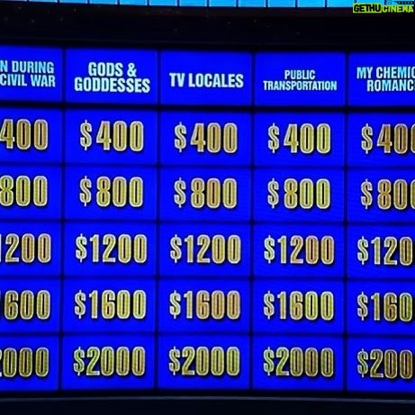 Mikey Way - 45.7K Likes - Pretty freaking cool @jeopardy !