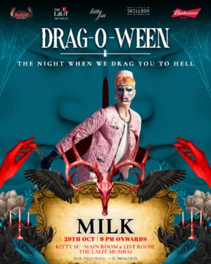 Milk Instagram - 🎃 DRAG-O-WEEN: SPOOKINESS REDEFINED! 🎃

Hey, HALLOWEENIES! 🦇 Prepare to spook-play this October with your eerie embellishments, creepy crawlies, and a Night that celebrates everything that is Black! 🔥
Witch way to the party? Just follow the link to get your early-bird tickets! 🧙♀️ Don’t be a zom-bore, grab yours before they vanish into the night! 🌙

🎟 Slay over to Kitty Su: https://www.kittysu.com/ticket/371

🎟 Or spell-bind at Skillbox: https://www.skillboxes.com/events/drag-o-ween-at-kitty-su-the-lalit-mumbai

Don’t let this be a missed-steak! Be there or be scared! 🕷👠
Drag your friends and let’s make it a fang-tastic night! 🖤

Boo-k now! 👻👑 or be Booed forever 👻