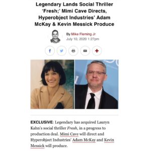 Mimi Cave Instagram - OVER THE MOON!!!
So beyond grateful for this massive opportunity ♥️
-
-
THIS TEAM ☠️
@laurynkahn @legendary #adammckay #kevinmessick