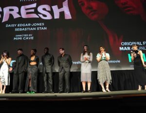 Mimi Cave Instagram - When @freshmovie came out a little over a month ago(!) we premiered the film in a theater and there was truly no greater joy. Highlights include: I didn’t fall on my face, @xtinawhatever and @athena_atelier who costume designed the film together finally met in real life, Pawel and @stevekrasznai surprised me and I ugly cried, my family got to see that I do indeed have a job, @brettdier wore tie-dye, so many amazing people traveled far and wide to attend:)

Thanks to everyone who came and supported! The whole week was a joyful blur. Thank you @searchlightpics for making the premiere such a special night and thank you @filmindependent for letting ya girl join in on the fun this year. I promise more bts pics still coming soon … love ♥️

*thanks @jdmorden for the video in the last slide 🤘🏼