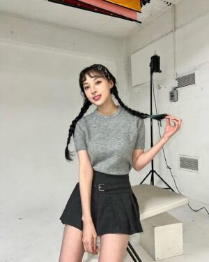 Min Ha-ram Instagram - 서른 기념, 양갈래🫶🏻 뀨💗