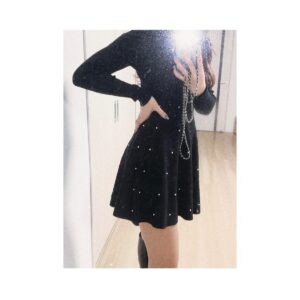 Minami Instagram - このワンピースとっても可愛い🖤🐈‍⬛