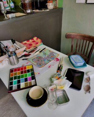 Minami Instagram - I’m almost on my 10th ink drawing soon. 
This is my studio / cafe where I almost live here right now, hehe.  Merci @cafe_la_lune_verte ☕️

🎨minami-imanim 👩🏻‍🎨
 🐾🐾🐾🐾🐾🐾🐾🐾🐾🐾🐾🐾🐾🐾🐾🐾🐾
@minamimanim @imanim.art 
#actress #artist #minami #imanimart #painter #art #artwork #atelier #アトリエ #美波  #アート #絵 #万年筆画 #creation #color #surrealisme #contemporaryart  #cafeart #dessin #drawing  #fineart #gallery #visualart #modernart #artoftheday #inkart #dailyart #surrealart  #penart #artlife