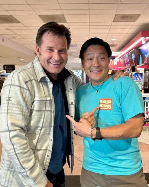 Ming Tsai Instagram - Great to run into buddy @faldo006 on way to london.  Im on way to the grand opening @costco Loomis to fire up some @mingsbings Stop by 2moro, Ill be there all day #youarewhatyoueat #bfy #betterforyou #gf #glutenfree #aapiheritagemonth #aapi