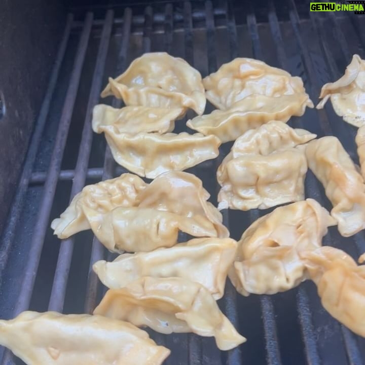 Ming Tsai - 2K Likes - GrillStickers!! They were crispy and delicious!! No oil needed for scallion pancakes nor pajeons and super crispy #youarewhatyoueat #grillstickers