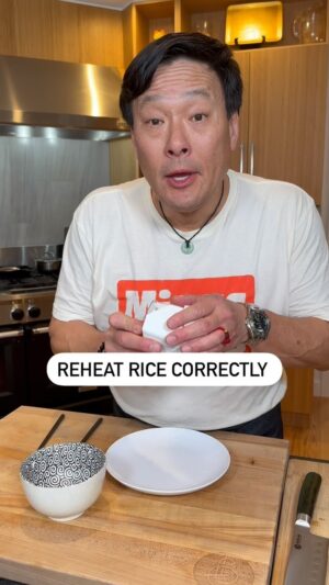 Ming Tsai Instagram - The right way to reheat rice! 🍚 #asianfood #asianfoods #cheftips