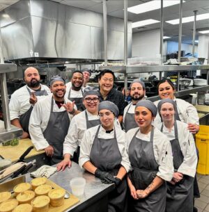 Ming Tsai Instagram - The best lunch table in town.  Always a delicious meal @spagolv Chef @wolfgangpuck your team did you proud! Always the Smoked Salmon Pizza to start. Thanks  Chef @_alexismarie04 and culinary team for taking care of us!  Best day #deadforever @bellagio