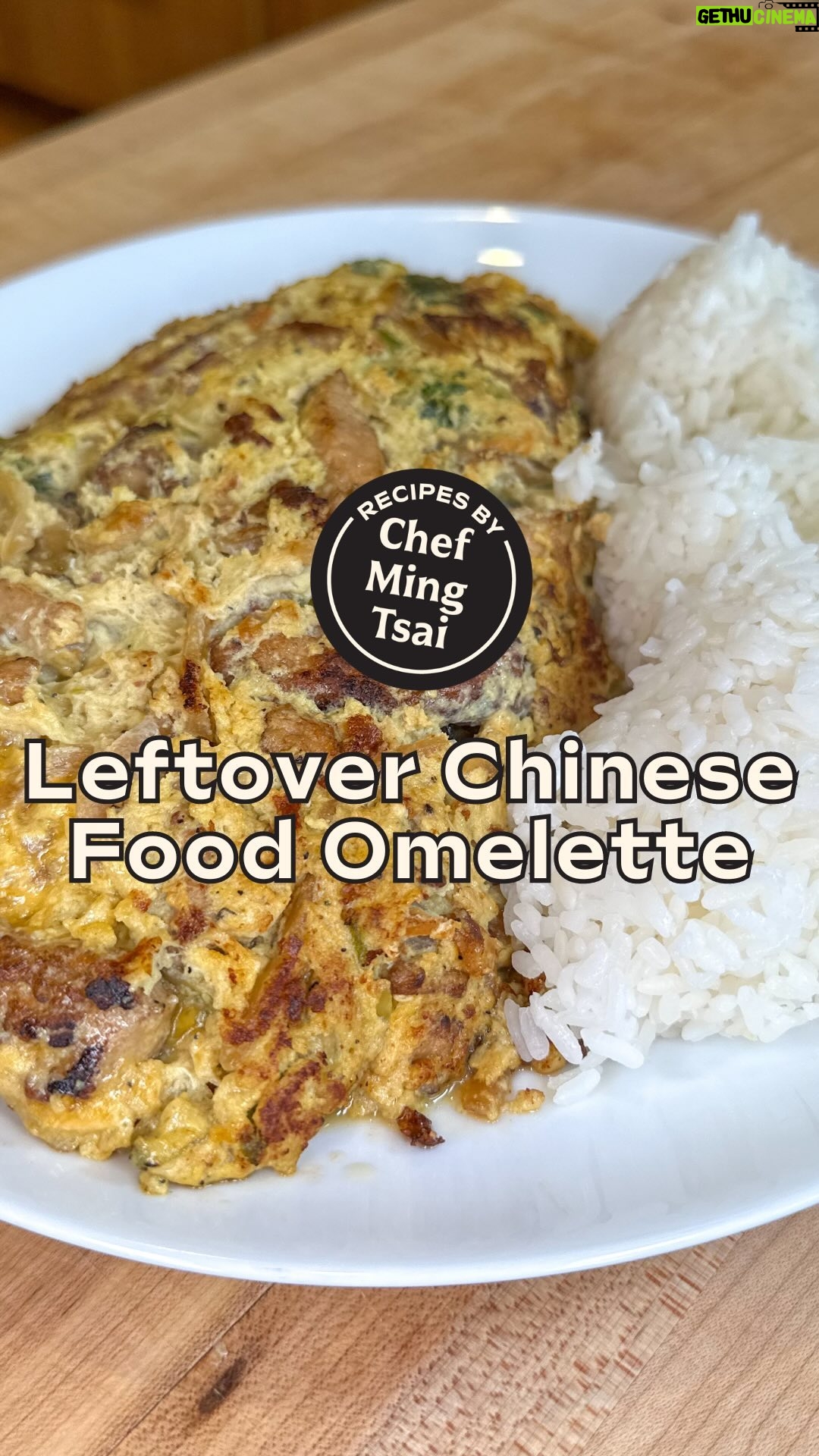 Ming Tsai - 11.2K Likes - When you don’t have a Breakfast MingsBings but you have Chinese food, you make a leftover Chinese Food Omelette for breakfast! 🍳
INGREDIENTS
6 eggs
Leftover Chinese food (up to 2 cups)
¼ - ½ cup shredded cheddar cheese
2-3 tbsp neutral oil
Kosher salt and freshly ground black pepper
INSTRUCTIONS
1) Crack eggs into large bowl, whisk to combine whites and yolks. Season with S&P.
2) Heat oil in a large, nonstick skillet over medium-high heat. Add leftover Chinese food and heat through.
3) Next add eggs to the pan. Using a rubber spatula immediately mix the ingredients together. Keep moving the eggs around to get the eggs to incorporate evenly with the stir fry.
4) Once the eggs start to set, turn down to medium heat and cover with a lid. This will cook the top of the omlet (2 minutes).
5) Remove the lid and sprinkle cheese evenly over the top, and cover again to melt the cheese (1 minute).
6) Remove the lid and using your rubber spatula, gently fold the omelet in half, transfer to a plate.
7) Cut in half and serve with leftover heated up rice. Enjoy!
🌟 Make sure to save this recipe to make next time you order Chinese takeout! 🌟
#chinesefood #chinesefoods #chinesefoodlover #asianfoods
