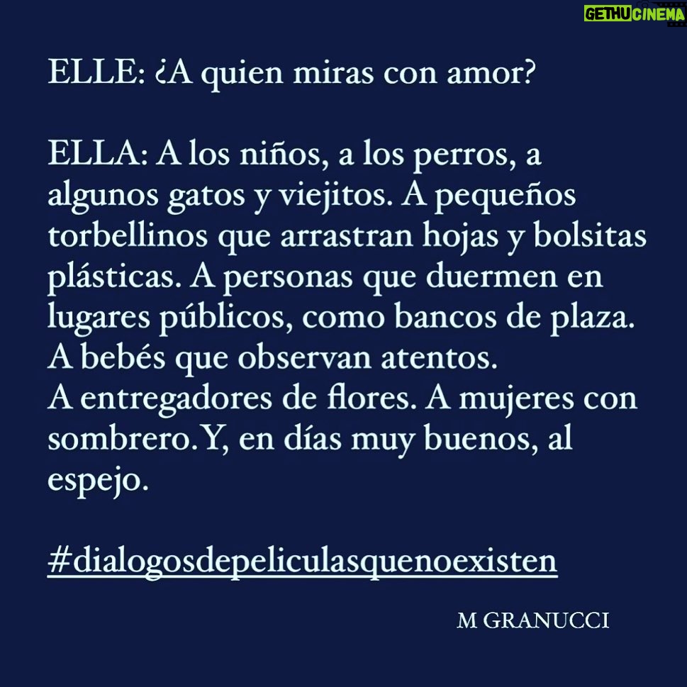 Mirella Granucci - 178 Likes - ¿A quién miras con amor? #dialogosdepeliculasquenoexisten
