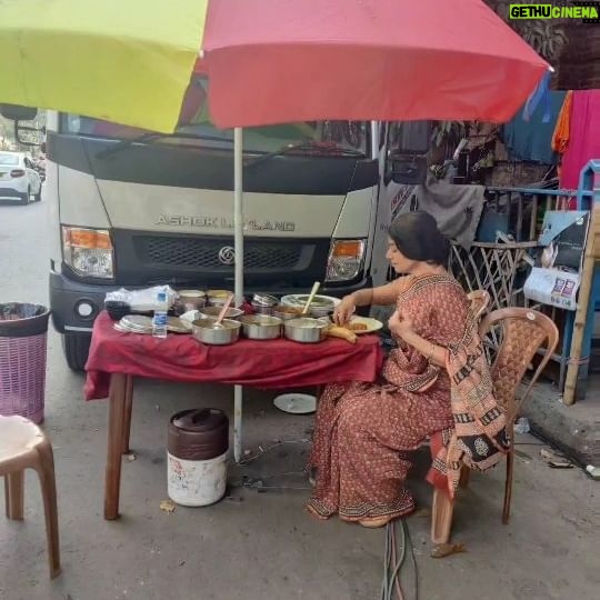 Mita Vashisht - 331 Likes - Behind the scenes
KAALA, now streaming on Disney Hotstar...
This was lunch break...a yummy Bengali cuisine tiffin ...that I insisted I want on a table, out on the Kolkata street (just outside my make up van)
I love the streets of Kolkata! And Kolkata...