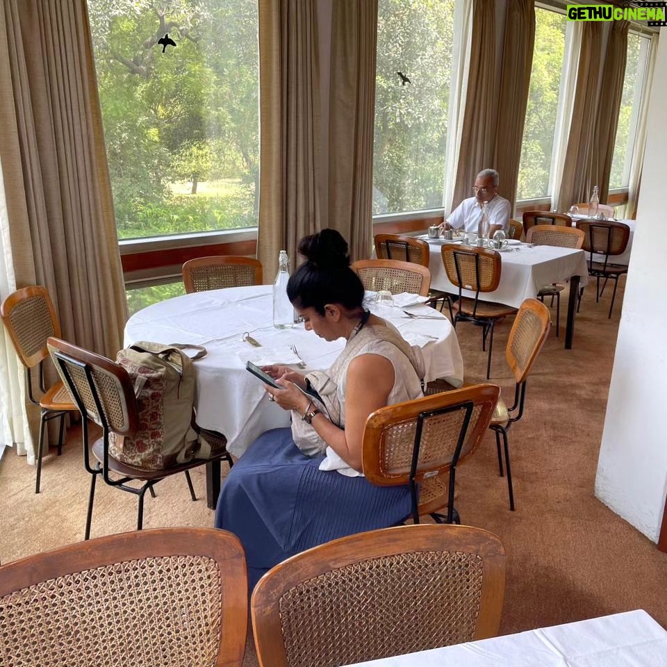 Mita Vashisht - 228 Likes - Beginning of a busy day, waiting for my breakfast...quite unaware that dear wonderful M.K Raina was clicking a pic ....
Lovely click of me at my favourite place in Delhi...thanks MK