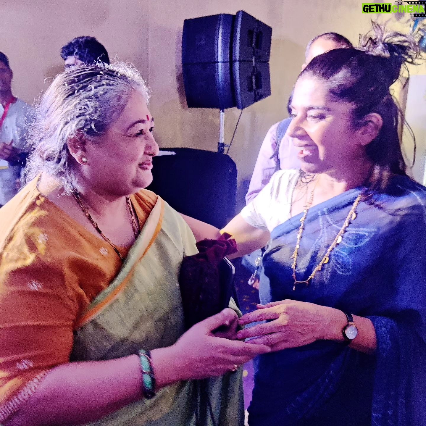 Mita Vashisht - 350 Likes - There's a cosmic connect here...
The beautiful Shubha Mudgal, I met for the first time in Delhi in the early 1990ies....knew her from afar, through mutual friends. She was the cynosure of many eyes...beautiful, talented and the new voice....
In 1999 A phone call from Delhi...'we are shooting a music video'
'Whose the singer?' I ask
'Shubha Mudgal' -- says the voice on the phone, (Shoojit Sirkar was it? or his then business partner Gary..)
I jump inwardly, a surge of such excitement, but keep my voice calm...
Okay..., is all I say
Can you drive a truck? The voice asks
I can drive anything except an aeroplane, I say
Do you have the dates...the voice asks
'I figure them out' I cut in ...'give me your dates'
I was shooting round the clock and 30 days a month those days, but I wasn't going to miss this for anything..
'Mann ke Manjeera' was the music video....and yes, I drove the truck
It won the best music video of the year, and remains one of my cherished roles...I worked hard to find the gestures and the body to fit the phenomenal voice...
The video also led, strangely, to my work with the trafficked minors in the remand home in Deonar...that would possess my life for the next four years...
Then a few years later (2006) I am asked to sing the recitation part of the title song being sung by Shubha ji for the YRF film 'Laaga Chunri Mein Daag'
My to- be- sung- lyrics are penned by Swanand Kirkire... I reach the studio nervous as hell....how am I going to sing with HER.???
I am told to my relief (and to my slight sense of deflation) that the recording is done separately...she has sung and gone and now it's my turn.
I couldn't help but think that some pretty awesome happenings in my life...like the fabulous music video, and then a first time singing, (and that too for a Yash Raj film are some how connected to Shubha Mudgal...that we are somehow connected by a God up there...
#Mannkemanjeere # laagachunrimeindaag #shubhamudgal #actorslife #bangalorepoetryfestival2023