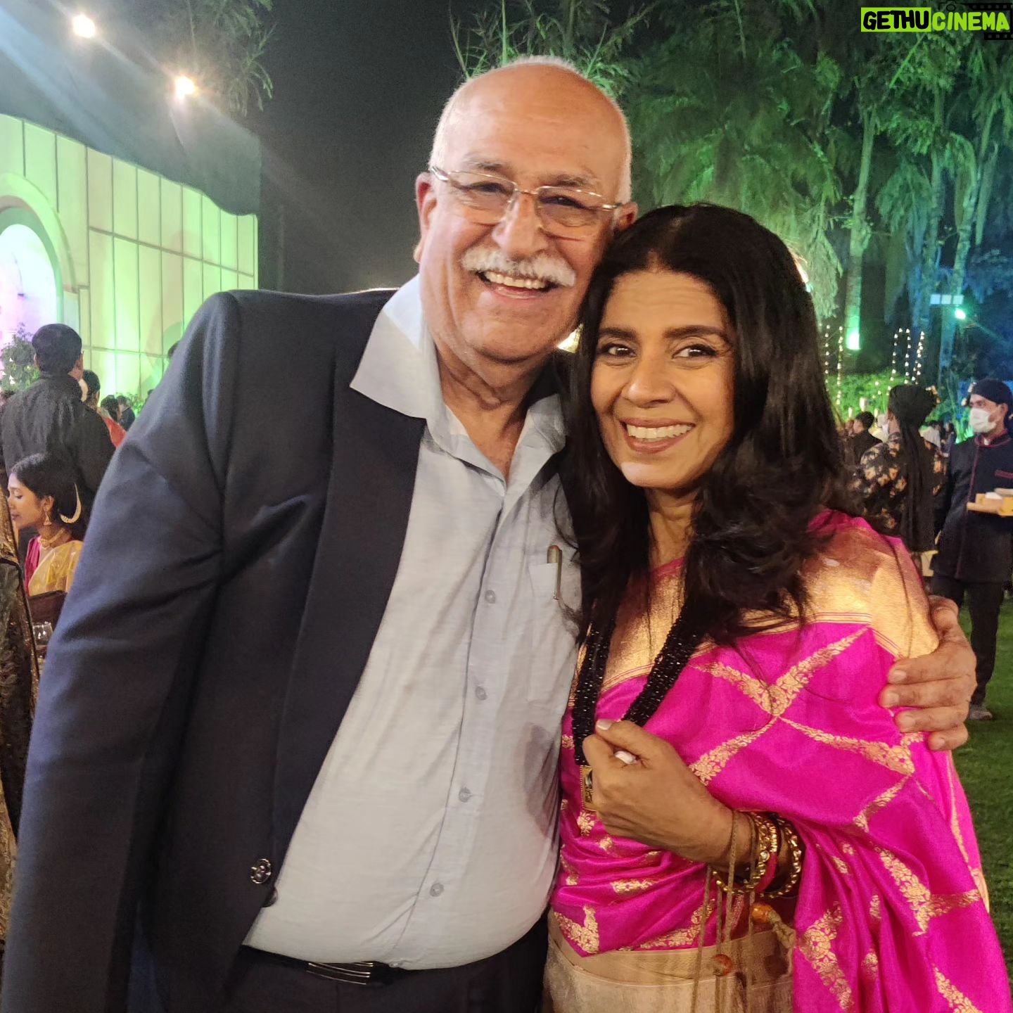 Mita Vashisht - 301 Likes - ASHOK SAGAR BHAGAT!!!! His light design for my solo play, LAL DED, endures and enthralls even twenty years later. ..
Many years ago he passed on the baton to the wonderful RAGHAV PRAKASH MISHRA who is an invaluable part of the Lal Ded performance journey now...
Here we are ...at the wedding of Raghav's lovely daughter.... (26th Feb 2024)
#lalded #indiantheatre #mysticpoet