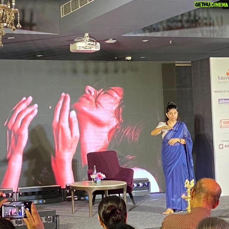 Mita Vashisht - 204 Likes - Presenting the vaachs of LAL DED at the Bangalore Poetry Festival on the morning of the 5th of August.
A fabulous audience and a very beautiful hour that went very fast.
The image in the background is from my play 'Lal Ded', my solo performance that has entered it's 19th year of being performed....
People who have seen the play ask, 19 years ago you were 19 years younger, how do you today, manage the energy, to perform for an hour; nine characters sing, move, recite, speak..
I don't have an answer....
It' s the energy of Lal Ded's vaachs....
#lalded # mitavasishtactorslife #mysticwomenpoets #bangalorepoetryfestival2023