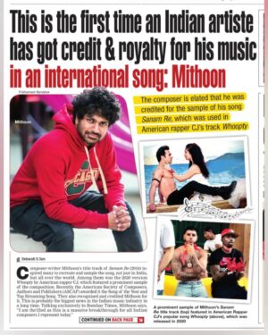 Mithoon Sharma Instagram - #ascap #sanamre #bombaytimes