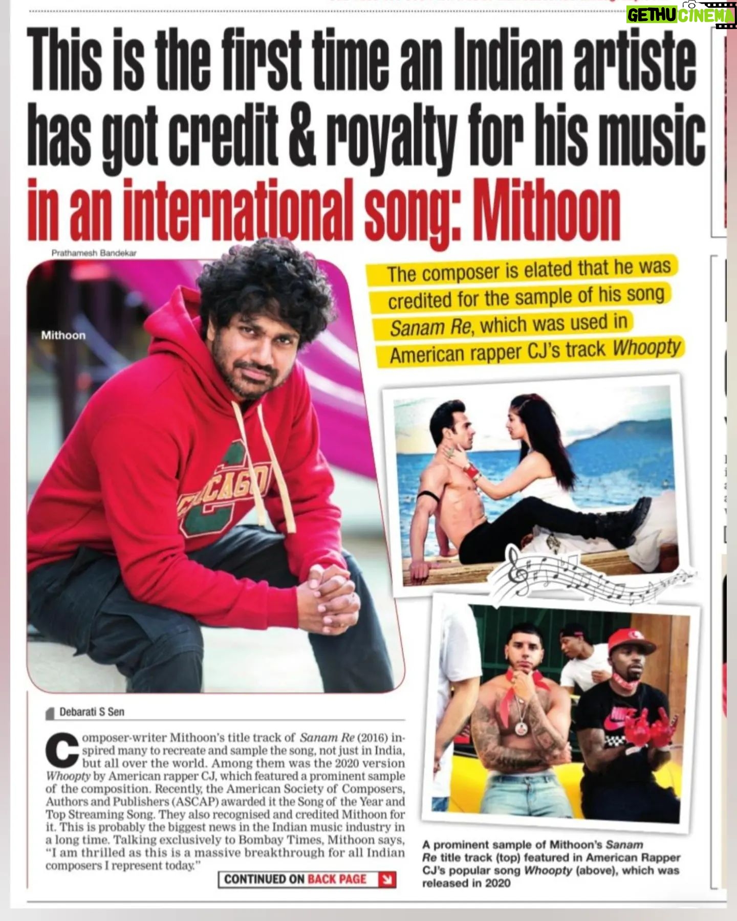 Mithoon Sharma - 11.9K Likes - #ascap #sanamre #bombaytimes
