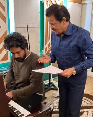 Mithoon Sharma Instagram - With Udit Ji at the Studio today