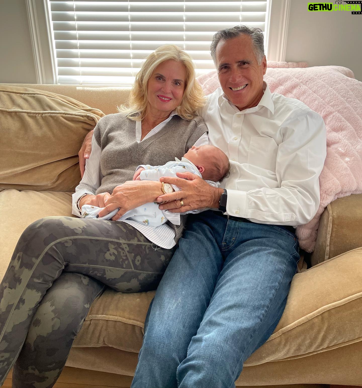 Mitt Romney - 14K Likes - Over the moon to finally be able to meet our first great-grandchild, Brooks!