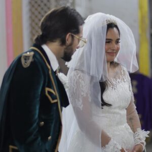 Mohit Hiranandani Instagram - Picture 1 : When he throws in a joke in the middle of our wedding mass

Picture 2 : me realising Im stuck with this clown forever 🥰