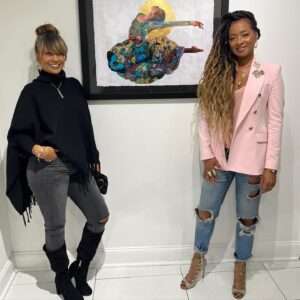 Monica Payne Instagram - #momentcaptured Had a chance to see my beautiful friend @jenniafredrique a few weeks back in Atlanta where her Art pieces were exhibited at @hiddengallery333 Curated by Artist Kevin “Wak” Williams. How gorgeous are Jennia’s pieces! Absolutely beautiful!!! ♥️♥️ Proud of you Sistar and Congratulations!!! 🍾 🥂Love you💕💕 #art #artbywomen #hiddengallery #blackartist