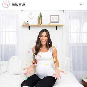 Monica Ruiz Instagram - From pretending I’m not.... to popping out! #canthideitanymore #babyonboard #preggers #maternitymodel #babylove #bringyourbumptowork #internationalwomensday
