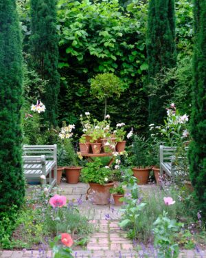 Monty Don Instagram - Eating and seating, sweet peas and lilies