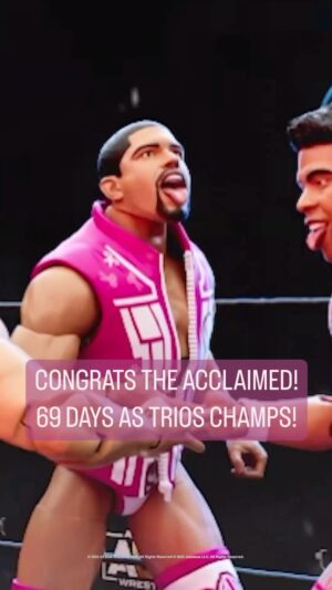 Monty Sopp Instagram - ✂️ CONGRATS THE ACCLAIMED ON 69 DAYS AS TRIOS CHAMPS ✂️

The Acclaimed 3-Pack Jazwares AEW Ringside Exclusive is up for Pre-Order!

Featuring Max Caster, Anthony Bowens & Billy Gunn!

Shop now at Ringsid.ec/AcclaimedRSCExclusive

#RingsideCollectibles #WrestlingFigures #AllEliteWrestling #AEW #Jazwares #TheAcclaimed #Acclaimed #MaxCaster #AnthonyBowens #BillyGunn #AEWCollision #AEWDynamite  @bestwrestleralive