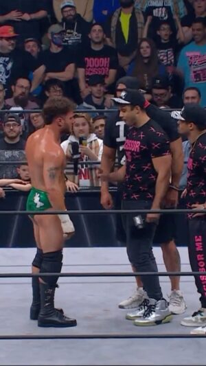 Monty Sopp Instagram - AEW World Trios Champs The Acclaimed & @realbillygunn still have hope that AEW World Champion & ROH World Tag Team Champion @the_mjf will pick them as his partners! #AEWDynamite