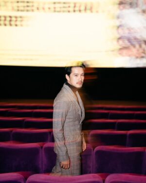 Morgan Oey Instagram - In custom-made Boy Ariyandhi (grey checks drapped collar jacket with matching pantalon) for Srimulat Gala premiere. Crafted by @boy_ariyandhi shot by @armanfebryan