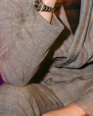 Morgan Oey Instagram - In custom-made Boy Ariyandhi (grey checks drapped collar jacket with matching pantalon) for Srimulat Gala premiere. Crafted by @boy_ariyandhi shot by @armanfebryan