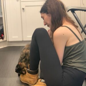 Morgan Taylor Campbell Instagram - We went out to return some jeans, then love did what love does... #AlleytheCat  @pierceybits