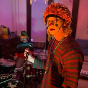 Morgan Turner Instagram - made a music video with these clowns (directed by @robb_dukes) can’t wait for y’all to see it!! and can’t wait for y’all to hear the split with @brainpeelband (FRIDAY 12 MARCH) 🤡🧠🍋
photo creds: @gabbysvh 

#clowningaround #doublesuede #diy #phillydiy #musicvideo #psychedelic