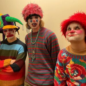 Morgan Turner Instagram - made a music video with these clowns (directed by @robb_dukes) can’t wait for y’all to see it!! and can’t wait for y’all to hear the split with @brainpeelband (FRIDAY 12 MARCH) 🤡🧠🍋
photo creds: @gabbysvh 

#clowningaround #doublesuede #diy #phillydiy #musicvideo #psychedelic
