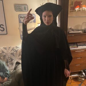 Morgan Turner Instagram - i have not one single photo of my hand painted moth man cape (but i have many other photos of many other things) 🦋🧙🏻‍♂️🧛🏻👻💀#halloweekend #mothman #cryptidking