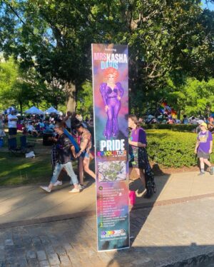 Mrs. Kasha Davis Instagram - WOW @centralalabamapride what a fantastic PRIDE weekend! So grateful to be a part of the Sunday Festival line up!!!! MY HEART IS SO FULL right now performing with INCREDIBLE peers, dancing with the kiddos and meeting so many wonderful Birmingham family celebrating #pride🌈 

#dragisnotacrime #hope #shineyourlight #rupaulsdragrace