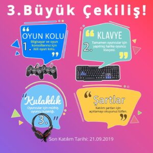 Muhammed Akay Instagram - 📢 BÜYÜK ÇEKİLİŞ VAR 📢

Merhabalar 😊 3. Büyük Çekilişimizi yapıyoruz.

Çekilişimiz 21 Eylül 2019 Cumartesi günü saat 21:00'de CANLI YAYINLA sonuçlanacaktır.

Katılım Şartları;

1- (@makayweb) hesabımı takip edip bu gönderiyi beğenmek.

2- Gönderinin altına yorum yapıp en az 3 arkadaşınızı etiketlemek.
(Ne kadar çok arkadaşınızı etiketlerseniz şansınız o kadar artar.☺) Not: Kazanan talihlilere kargo ücretsizdir.

Bu kadar 👍Herkese bol şans🌹

#cekilis #çekiliş #cekilisvar #çekilişvar ##hediye #gamingklavye #iphonecekilis #kulaklik #fırsat #istanbul #ankara #izmir #ödül #odul #cekiliszamani #cekilisvakti #çekilişvakti #cekilissonucu