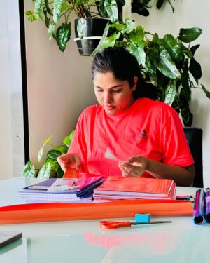 Muktha Instagram - Happy Duties 📚
For My Kanmani @kanmanikiara 
Prepping for next Academic Year 📚2024