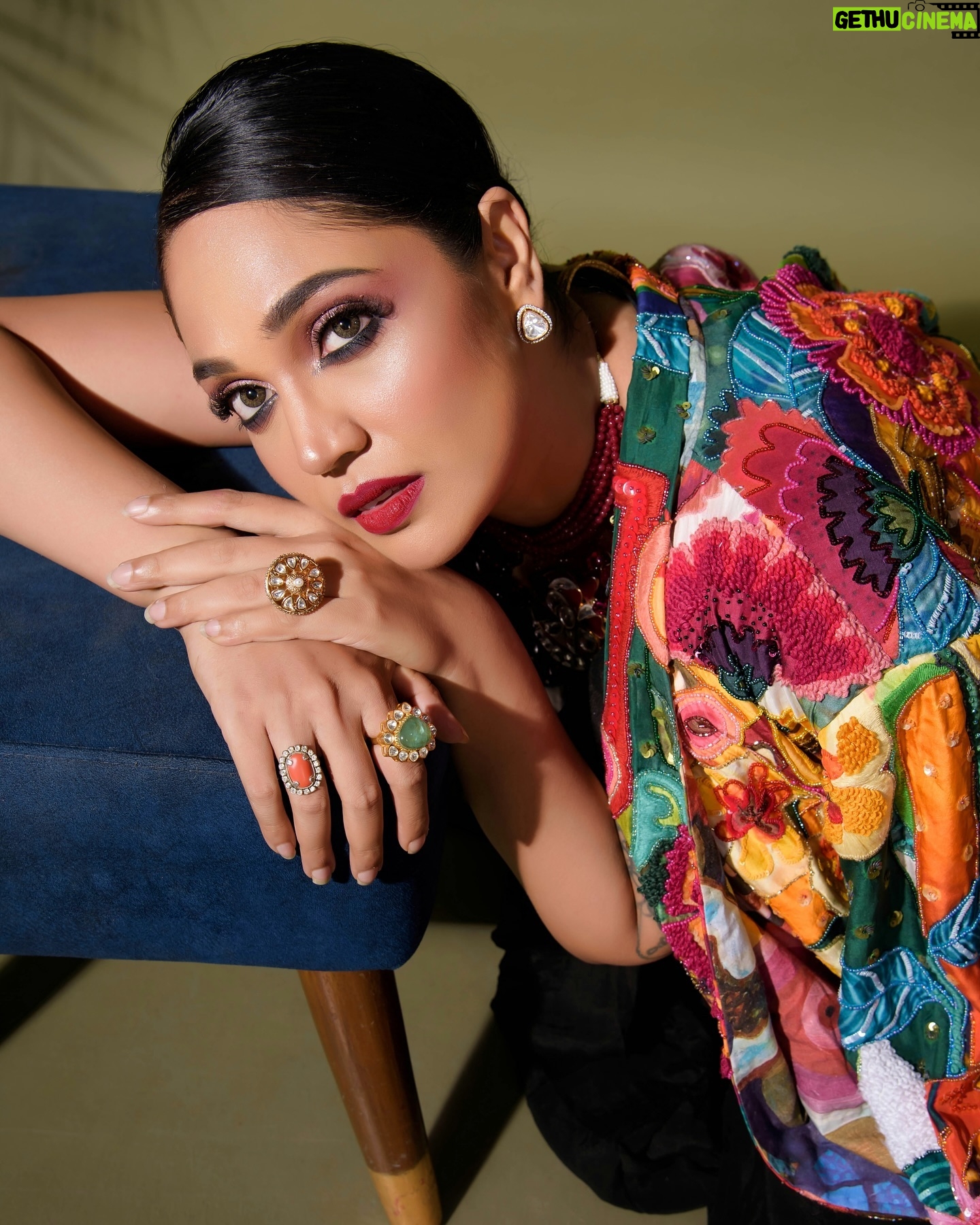 Mumtaz Sorcar - 3 Likes - People who helped me shine bright and put my best foot forward at the poster launch of my film “PUTUL” at the Festival Dé Cannes, Marché Du Films 2024..
Multicoloured, heavily beaded jacket paired with a black saree complemented by Polki and precious stone jewellery.
Attire: @bobocalcutta
Jewellery: @ritu_lashkarajewellery
Styling: @stylemyway_byisha
Makeup: @somnath2194
Photographs: @tanmoy_adhikary