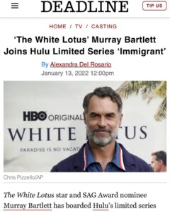 Murray Bartlett Instagram - Very excited about this!