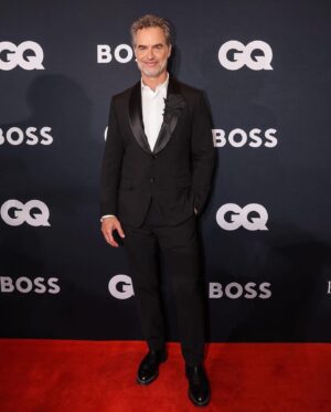 Murray Bartlett Instagram - Thank you @gqaustralia for this honor!
Thank you @maisonvalentino for the epic suit. And thank you to my amazing team💗 #gqmoty 
Styling: @mrmontyjackson 
Grooming: @petelennon 
Boots: @hermes